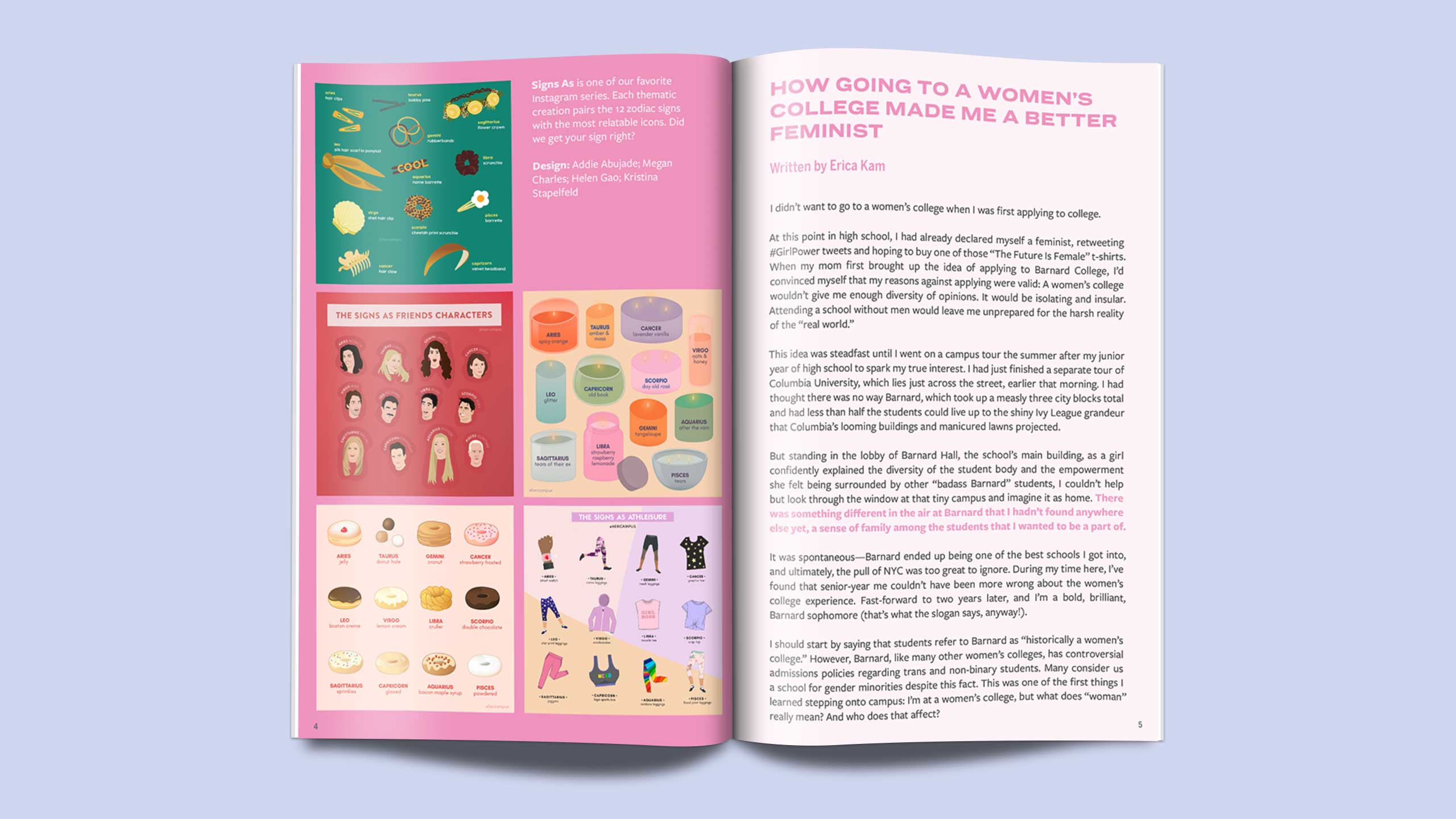 Her Campus Creative Zine Spread 2